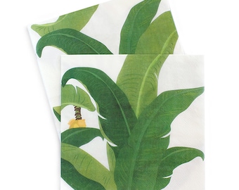 SALE | Tropical Leaf Lunch Napkins 20ct | Jungle BirthdayParty | Safari Birthday Decor | Luau Party | Tropical Bridal Shower | Jungle Shower