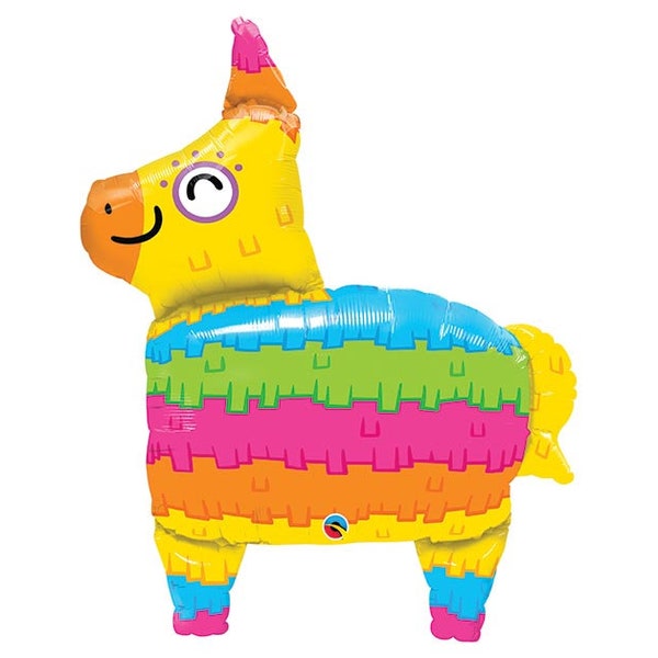 Rainbow Piñata Shape Foil Balloon 34" | Fiesta Party Decor | Cinco de Mayo Decor | Fiesta Baby Shower | Taco Bar | Fiesta Bridal Shower