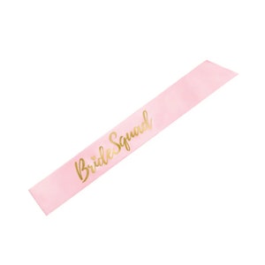 Pink & Gold Bride Squad Sash | Bridal Shower Sash | Bachelorette Party Sash | Engagement Party | Bachelorette Party Favor | Bridesmaid Sash