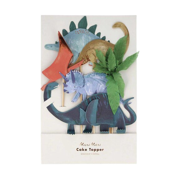 Dinosaur Kingdom Cake Toppers | Jurassic World | Dinosaur Birthday | Dino Baby Shower | Three Rex Party Decor | Pack of 6 Cake Toppers Il_570xn