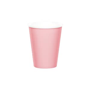 Light Pink Paper Cups 8ct | Pink First Birthday | Pink Baby Shower | Pink Party Decor | Girls Birthday | Valentine&#39;s Day | Bridal Shower