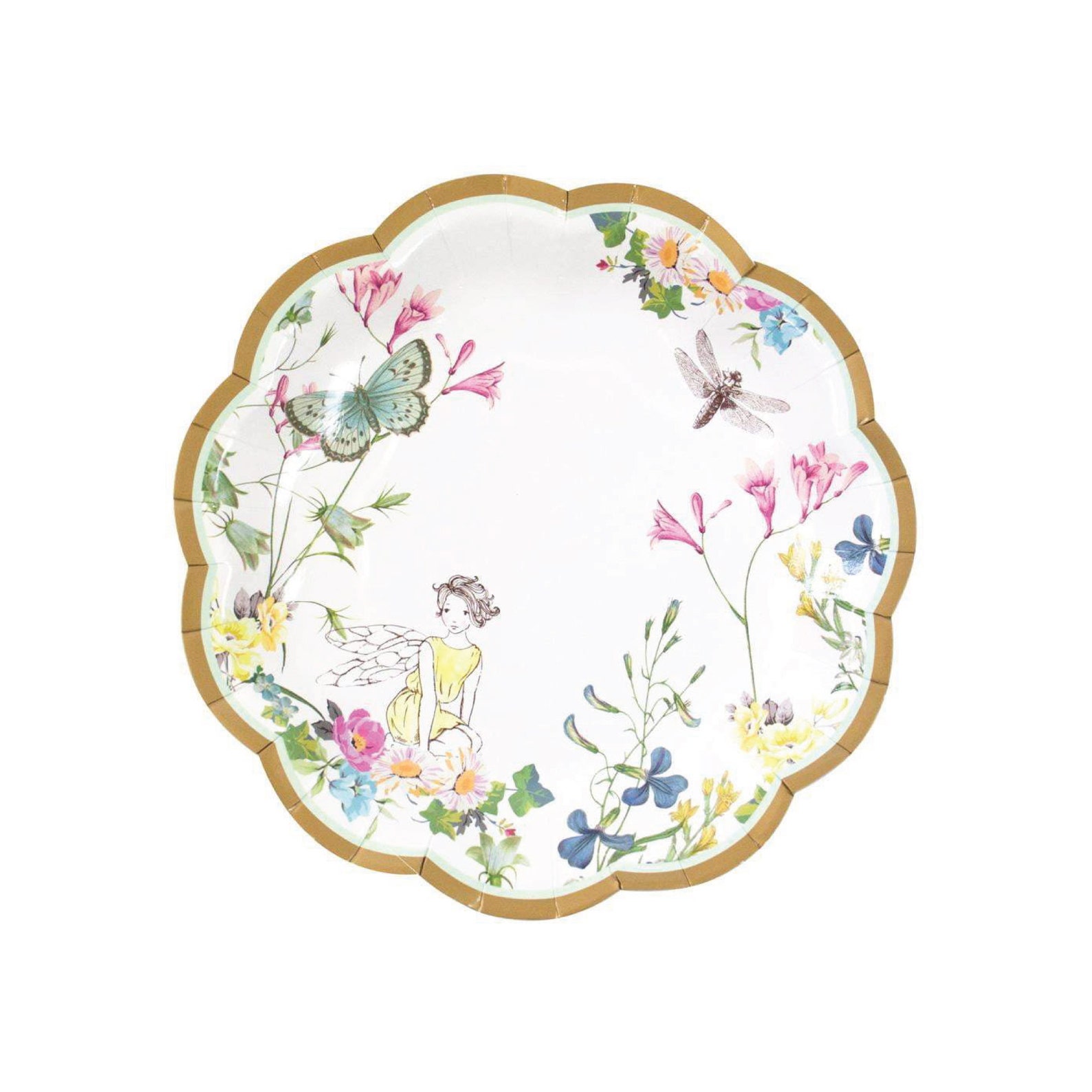 Floral Fairy Butterfly Dessert Plates Fairy Princess Party Etsy
