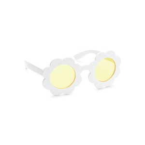 SALE | White Daisy Plastic Sunglasses 1ct | Flower Party Decor | Flower Power Birthday | Two Groovy Birthday | Kids Sunglasses | Party Favor