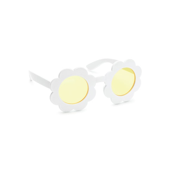 White Daisy Plastic Sunglasses 1ct | Flower Party Decor | Flower Power Birthday | Two Groovy Birthday Party | Kids Sunglasses | Party Favor Il_570xn