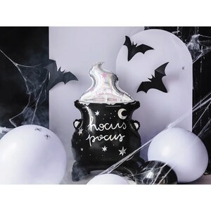 Standing Cauldron Balloon 31.5 Kids Halloween Party Witch Birthday Spooky Cute Halloween Balloon Witch Decor Hocus Pocus Party image 2