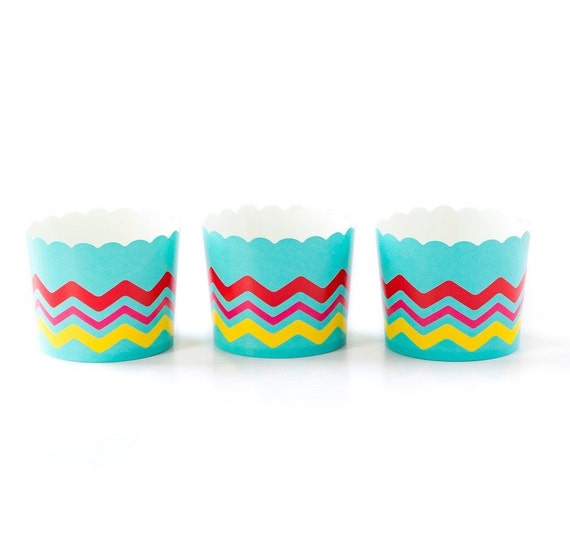 Fiesta Food Cups | Cinco de Mayo Decor | Taco Bar Treat Cups | Fiesta Bridal Shower | Fiesta Baby Shower | Pack of 24 Baking Cups Il_570xn