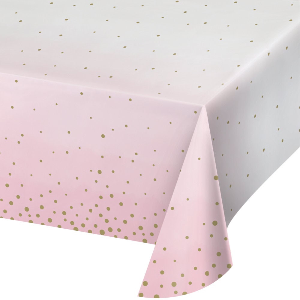 Couverture de table en papier rose et doré 54 x 102 Décor de fête princesse  Fête d'anniversaire des filles Douche de bébé cygne Nappe de douche  nuptiale -  France