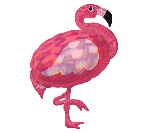 Iridescent Pink Flamingo Balloon 33" | Tropical Decorations | Summer ...