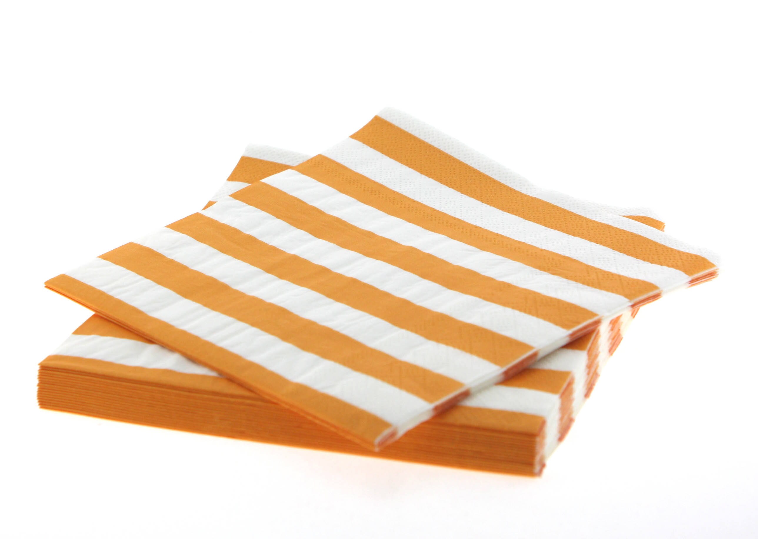 Napkins Orange & White Stripe Large Napkins Orange Candy Etsy