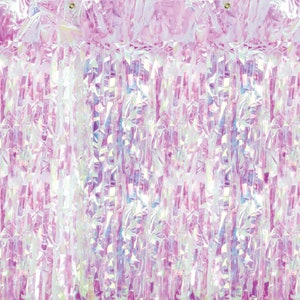 Iridescent Fringe Curtain Backdrop | Under the Sea Birthday Decor | Narwhal Baby Shower | Mermaid First Birthday | Unicorn Party