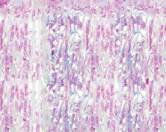 Iridescent Fringe Curtain Backdrop | Under the Sea Birthday Decor | Narwhal Baby Shower | Mermaid First Birthday | Unicorn Party