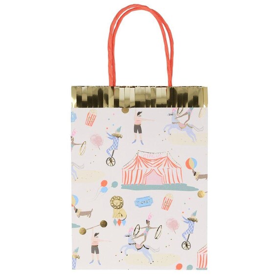 Circus Parade Party Bags 8ct | Circus Favor Bags | Circus Birthday Party | Circus Decorations | Carnival Birthday | Circus Gift Bags Il_570xn