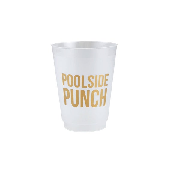 Poolside Punch Frosted Plastic Cups 8ct | Last Splash Bachelorette Party | Plastic Stadium Cups | Summer Pool Party Birthday | Beach Party Il_570xn