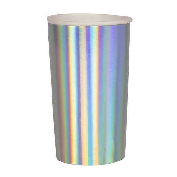 Silver Holographic Highball Cups | Pack of 8 | Meri Meri | Paper Cups | Party Supplies | The Party Darling Il_570xn