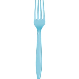 May include: A light blue plastic fork.