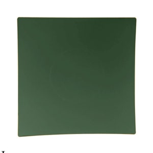 Emerald & Gold Square Plastic Dessert Plates 10ct | Enchanted Forest Birthday | St Patricks Day | Emerald Green Baby Shower | Bridal Shower