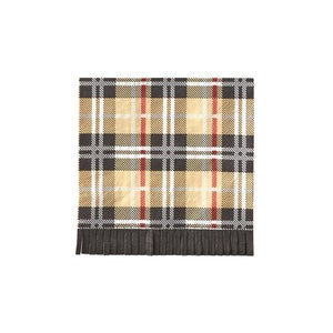 Brown Plaid Dessert Napkins 20ct | S&#39;more Baby Shower | Bonfire Birthday | Camping Birthday | Thanksgiving Napkins | Christmas Napkins