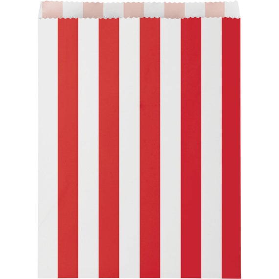 Red and White Party Favor Bags 10ct | Carnival Favor Bags | Kids Circus | Candy Treat Bags | Kids Birthday Party Il_570xn