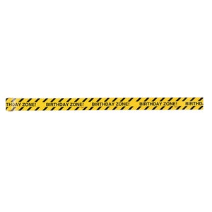 Caution Birthday Zone! Construction Tape 45ft | Construction Birthday Party | Yellow Caution Party Streamers | Police Party Banner