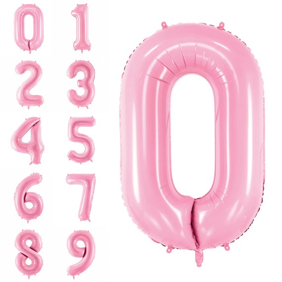 34" Pastel Pink Giant Number Balloon 0-9 | Number Balloons for Girl Birthday Party | Graduation Balloon Backdrop | Anniversary Party Decor Il_570xn