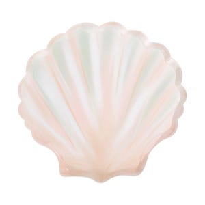 Shell Dessert Plates 8ct – Coastal Party Plates, Mermaid Theme