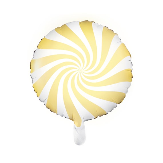 Yellow Swirly Lollipop Foil Balloon 18in | Candy Land Party Decor | Candy Christmas Party | Nutcracker Birthday Party | Candy Swirl Balloon Il_570xn