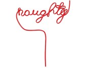 Red NAUGHTY Plastic Word Straw 1ct | Red Word Party Straw | Christmas Party Straws | Christmas Party Favors | Christmas Silly Straw Il_170x135