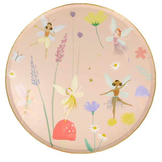 Fairy Party Dinner Plates | Fairy Birthday Party | Fairy Princess Party | Fairy Garden | Princess Party Decor | Pack of 8 Meri Meri Plates Il_570xn