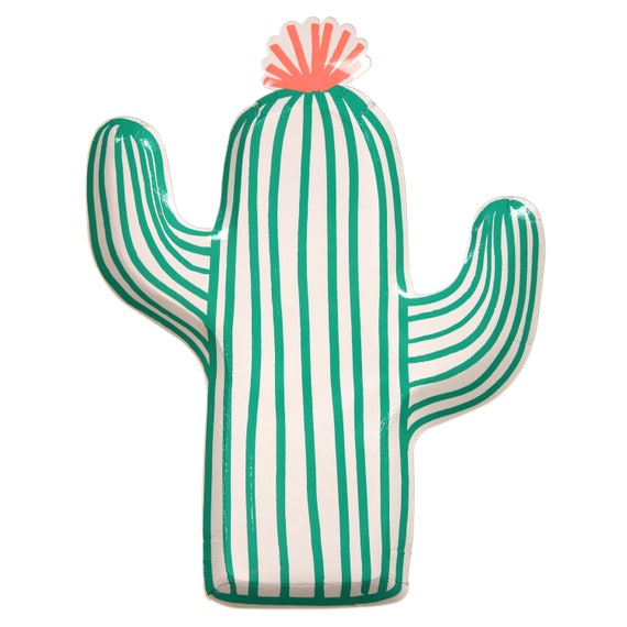 Cactus Party Plates | Cactus Bridal Shower | Cactus Themed Party | Fiesta Baby Shower | Pack of 12 Meri Meri Plates Il_570xn