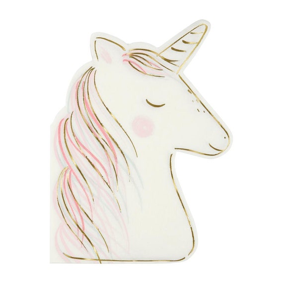 Unicorn Napkins | Unicorn Party Napkins | Unicorn Birthday Party Napkins | Unicorn Baby Shower | Pack of 16 Meri Meri Paper Napkins Il_570xn