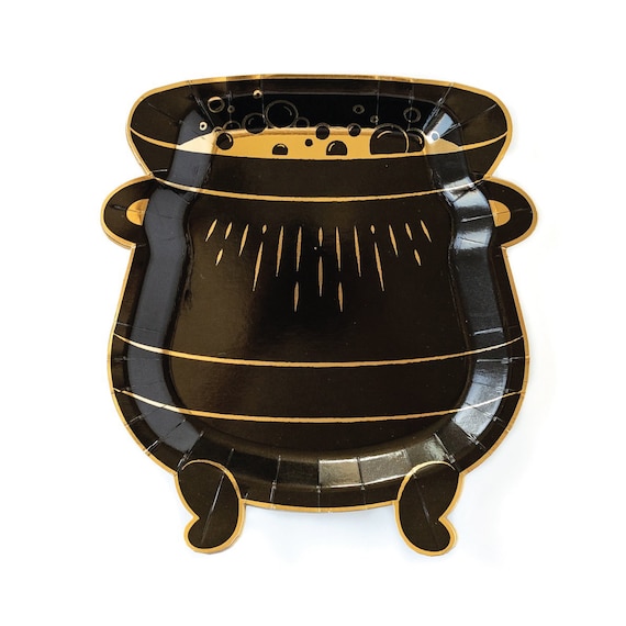 Spellbound Cauldron Plates 8ct | Kids Halloween Birthday | Wizard Baby Shower | Baby is Brewing Halloween Decor | Witches Brew Decor Il_570xn