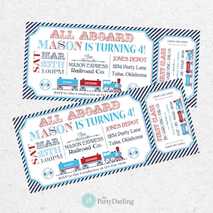 Train Ticket Invitation | Train Birthday Invitation | Train Party Invitation | Train Party Decorations | Train Theme | The Party Darling