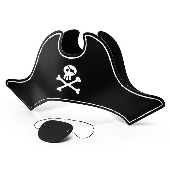 Pirate Party Hat & Eye Patch 1ct | Boys Birthday | Buried Treasure | Pirate Decor | Kids Pirate Party Favors | 1 Pirate Hat and Eye Patch Il_570xn