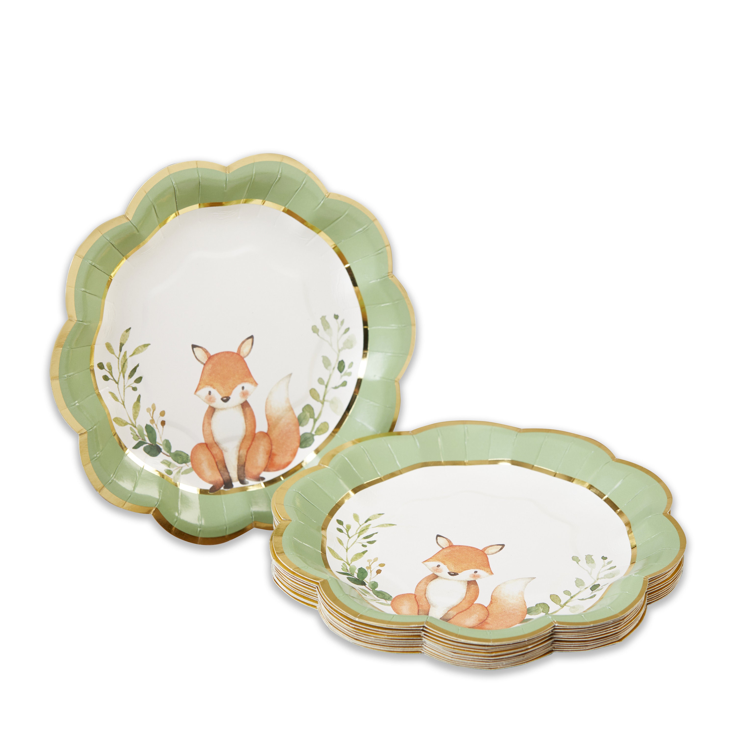Woodland Baby Shower Dessert Plates 16ct Forest Animals Baby Shower Decor Woodland First Birthday Party Woodland Birthday