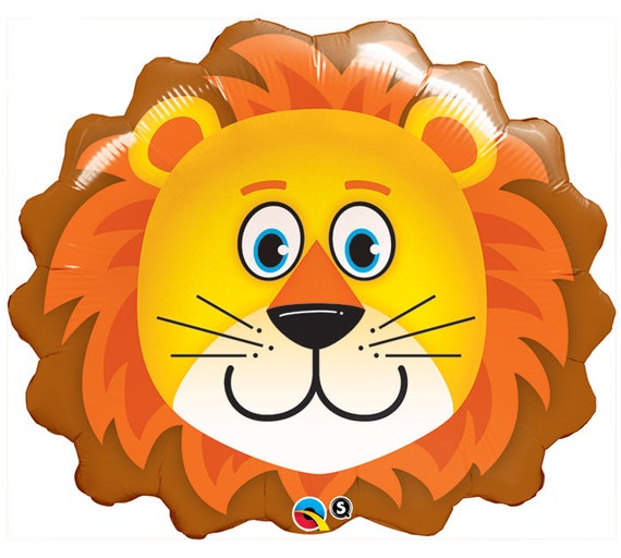29" Giant Lion Balloon | Safari Birthday | Jungle Party | Wild One | Two Wild Decorations | Lion Mylar Balloons | Zoo Birthday Party Il_570xn