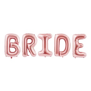 34in Rose Gold Bride Letter Balloon Kit | Team Bride Decor | Bachelorette Party | Bridal Shower Balloons | Hen Party | Wedding Shower Decor