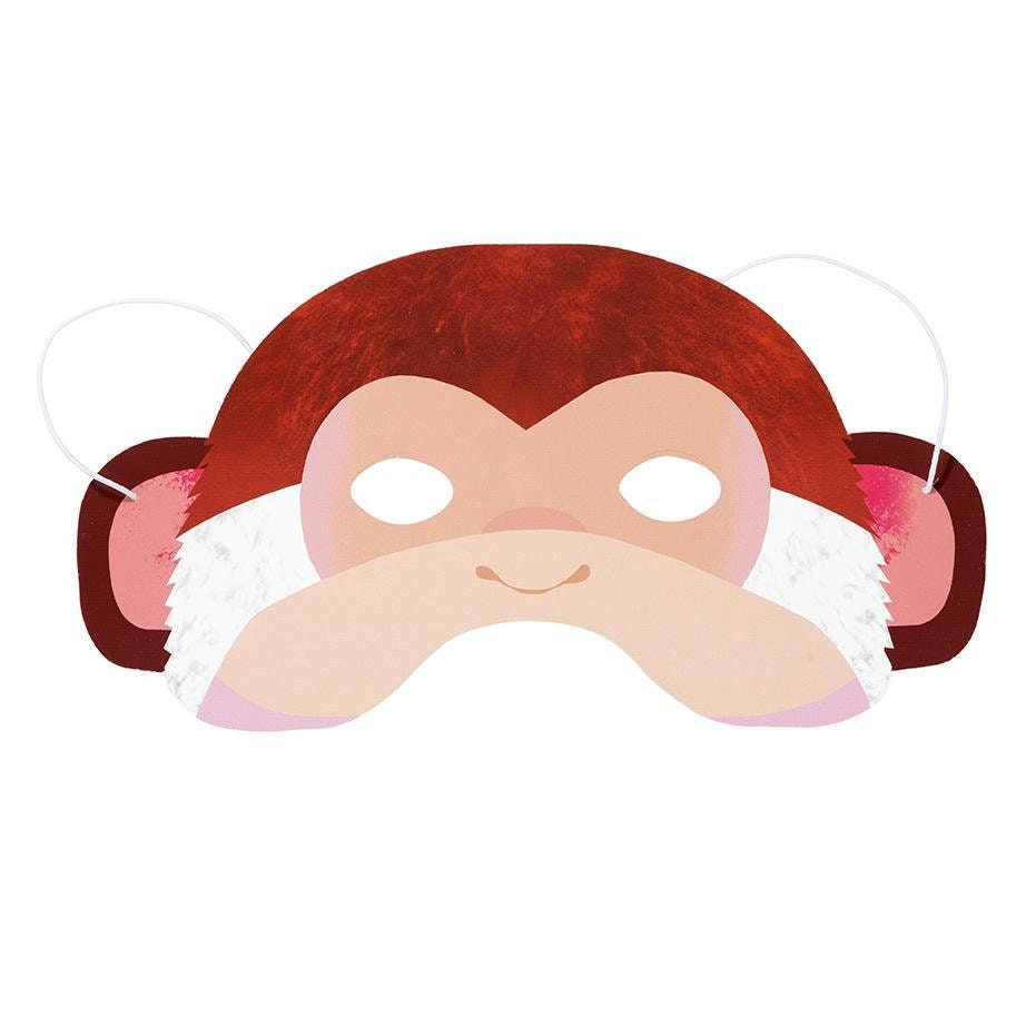 Talking Tables Suministros Para Fiestas Temáticas De Selva, Máscaras De Zoológico De Safari, Ideal Para Fiesta De Cumpleaños, Papel, Paquete De 8