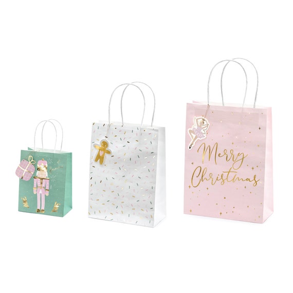 Nutcracker Ballet Gift Bags Set of 3 | Nutcracker Ballet Party Decor | Nutcracker Birthday Party | Christmas Gift Bags | Girl Birthday Party Il_570xn