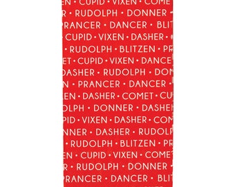 Reindeer Names Paper Guest Towels 24ct | Secret Santa Christmas Napkins | Kid Christmas Party | Christmas Table Decor | Oh What Fun Birthday