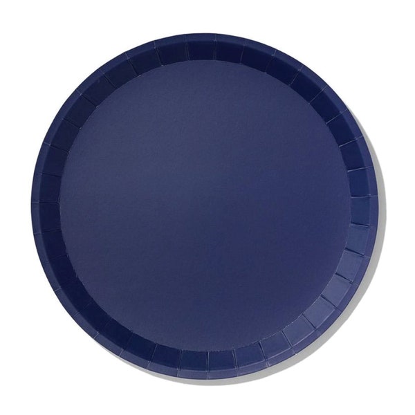 True Navy Blue Paper Lunch Plates 10ct | Navy Tableware | Bridal Shower | Baby Shower | Party Decorations | Large Round Paper Plates