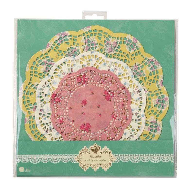 Vintage Floral Paper Doilies 24ct Bridal Shower Tea Party Etsy