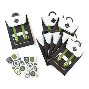 Happy Camper Backpack Favor Bags 8ct | Little Explorer | Adventure Awaits Baby Shower | One Happy Camper Birthday | Wilderness Baby Shower