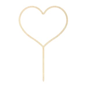 Cake Topper Herz aus Holz 1ct | Baby Shower Kuchen Dekor | Hochzeitstorte Topper | Jubiläum Hölzerne Kuchendekorationen | Kuchen Topper