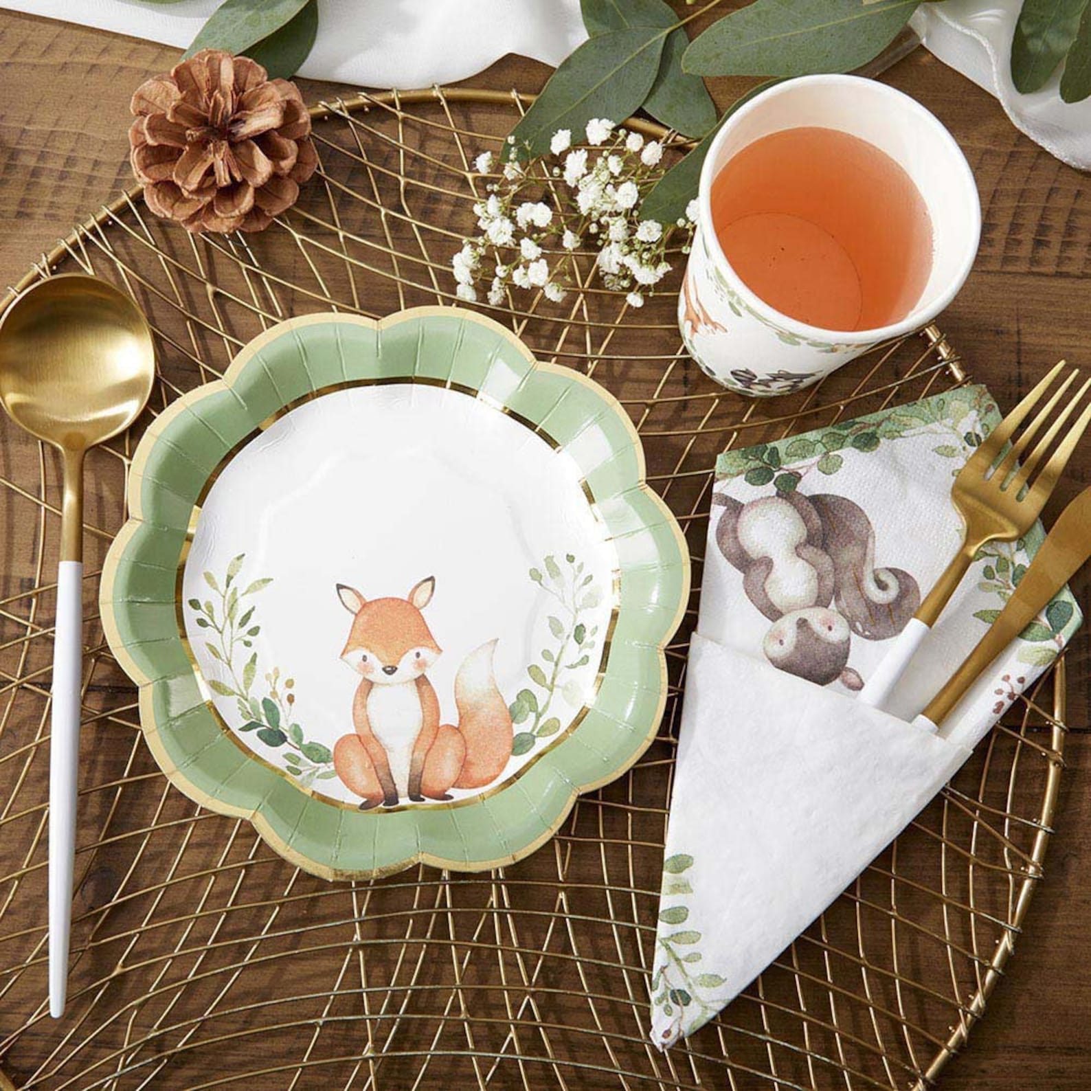Woodland Baby Shower Lunch Plates 16ct – Forest Animals Paper Plates - Etsy