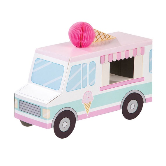 Ice Cream Truck Centerpiece | Ice Cream Party Decor | Girls Birthday Party | Summer Birthday | Ice Cream Bridal Shower Decorations Il_570xn
