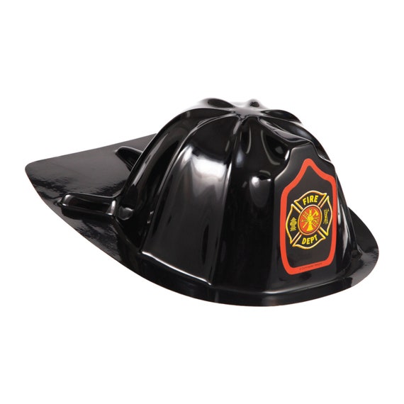 Black Firefighter Hat 1ct | Fireman Birthday | First Responder Birthday | Firefighter Baby Shower | Sound the Alarm | Firehouse Dog Il_570xn