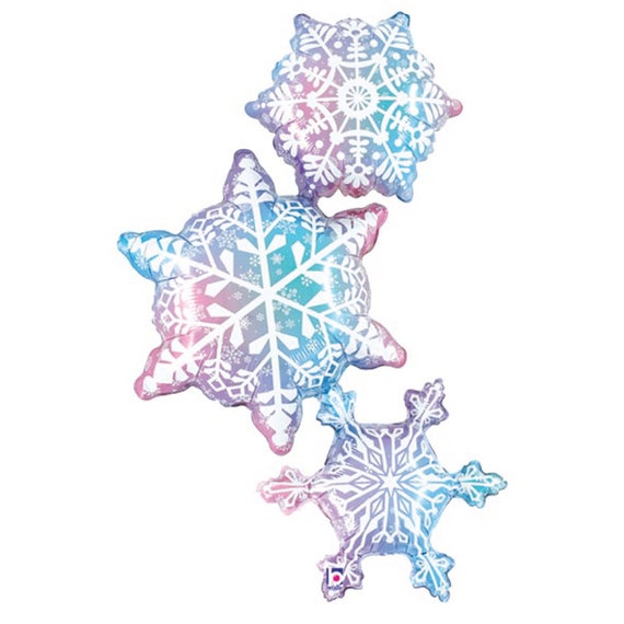 Giant Winter Wonderland Snowflake Balloon 42" | Frozen Birthday | Winter Wonderland Baby Shower | Winter Onederland Birthday | Let is Snow Il_570xn