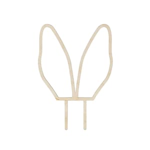 Décoration pour gâteau en bois avec oreilles de lapin - Fête de Pâques ou décoration du premier anniversaire d'un lapin