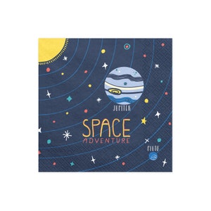 Space Adventure Lunch Napkins Blast Off Birthday Party Outer Space Baby Shower Two The Moon Out of This World 20 Paper Napkins image 1