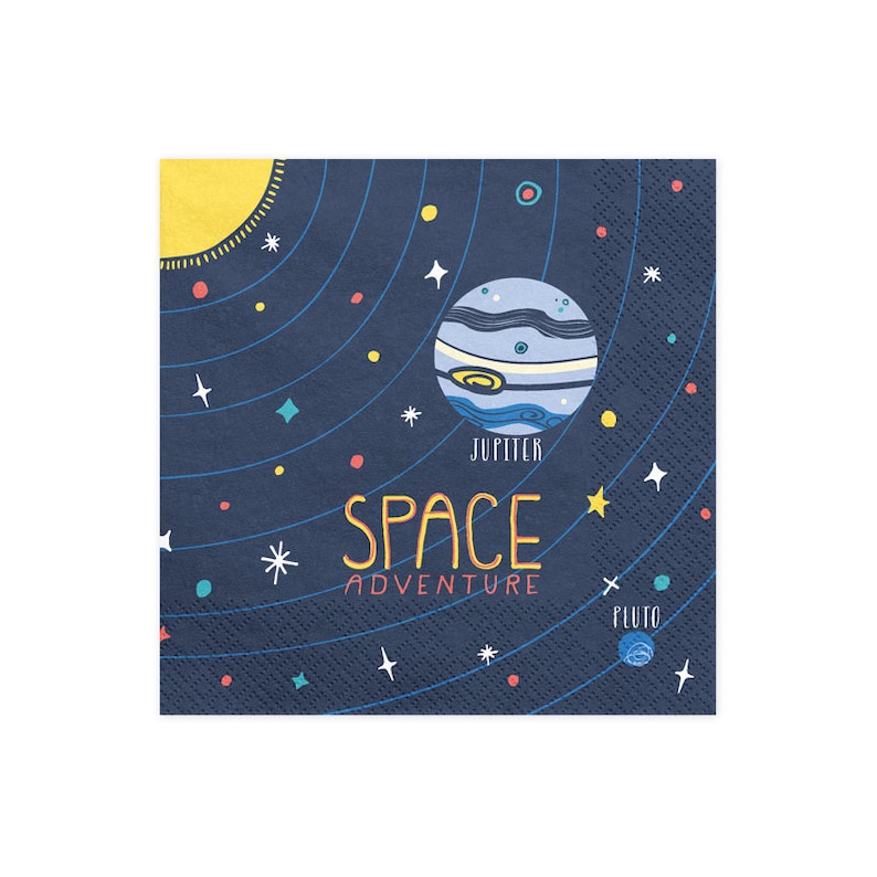 Two The Moon Out of This World Blast Off Birthday Party Space Adventure Lunch Napkins Outer Space Baby Shower 20 Paper Napkins